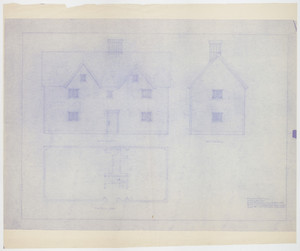 Set of architectural drawings of the Joseph Sherburne House, Portsmouth, N.H., 1670-1700