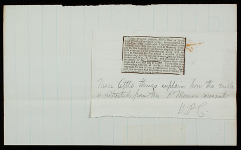 [William] P. Craighill to Thomas Lincoln Casey, no date [March 1873]