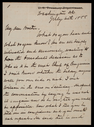 Admiral Silas Casey to Thomas Lincoln Casey, July 6, 1888
