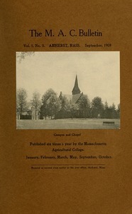 Massachusetts Agricultural College Booklet. M.A.C. Bulletin vol. 1, no. 3