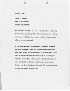 Memorandum from Mark H. McCormack to Edward J. Keating