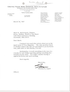 Letter from Norman H. Lipoff to Mark H. McCormack