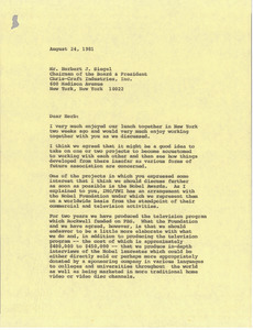 Letter from Mark H. McCormack to Herbert J. Siegel