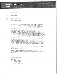 Memorandum from Mark H. McCormack to Buzz Hornett