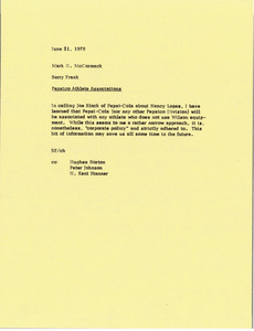 Letter from Mark H. McCormack to Barry Frank