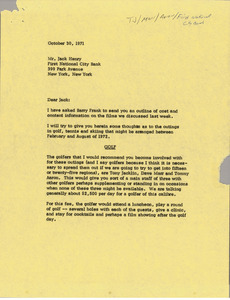 Letter from Mark H. McCormack to Jack Henry