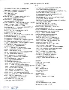 New Salem Academy 2012 dinner dance alumni list