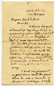 Letter from William S. Tyler to Frank H. Foster
