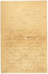 Letter from Frank F. Newth to Letitia Crane