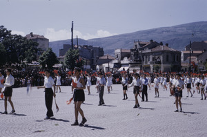 Marching at Tito's birthday celebration in Skopje