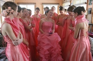 Shanelle Reilly and friends at her quinceanera celebration