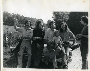 Left to right: Steve Diamond, Anna, Tony Mathews, baby, Chris Mathews, and Nina Keller