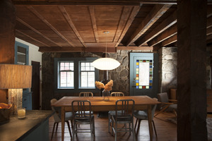 Sheffield House: dining area in the house of Martin Canellakis and Faith Cromas, Sheffield, Mass.