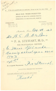 Invoice from F. A. Stewart