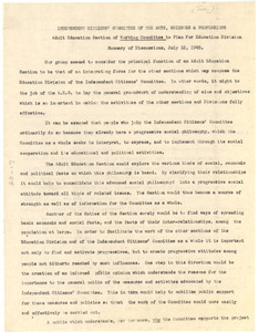 Letter from Independent Citizens Committee for the Arts, Sciences and Professions to W. E. B. Du Bois