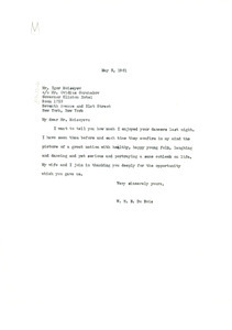 Letter from W. E. B. Du Bois to Igor Moiseyev