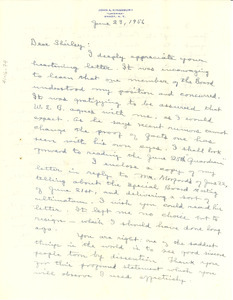 Letter from John A. Kingsbury to Shirley Du Bois