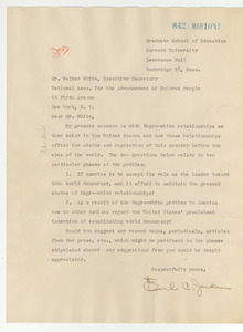Letter from Earl C. Jackson to NAACP