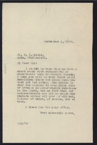 Letter from W. E. B. Du Bois to H. H. Kroll