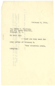 Letter from W.E.B. Du Bois to Edson E. Blackman - Digital Commonwealth