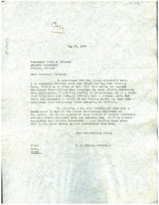 Letter from T. K. Gibson to Atlanta University