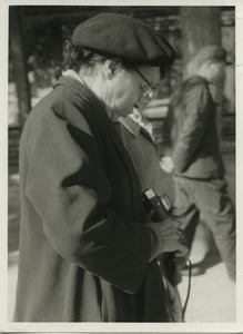 Shirley Graham Du Bois holding a camera
