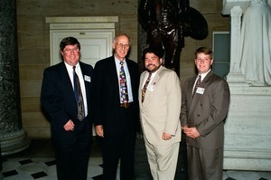 Congressman John W. Olver: with group of visitors to the capitol