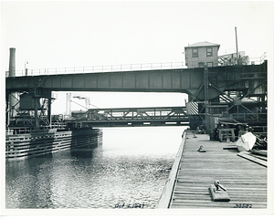 Mystic River elevated drawbridge