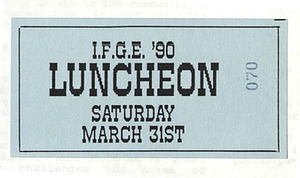 I.F.G.E. Luncheon Ticket