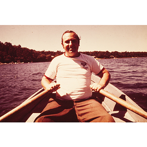 Man rowing on the water