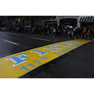 The crowd at the Copley Square finish line for "One Run"