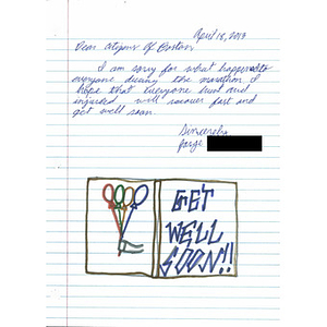 Letter from St. Lucy's School in Long Beach, California