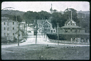 Central and Winter Streets, Saugus Center, looking from high school left toward Central Street