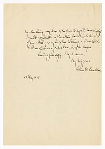 Letter from Arthur M. Rosenbloom to Sacco-Vanzetti National League, May 28, 1928