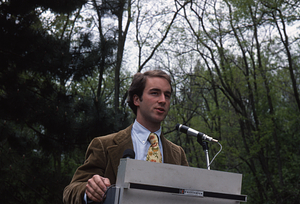 Peter McChesney at the Hopkins Forest Farm Museum opening