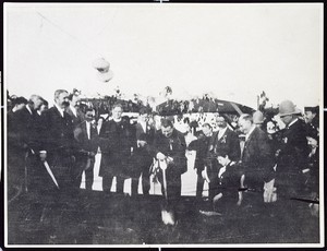 Father Gasson breaking first sod at the future site of Gasson Hall, 1909