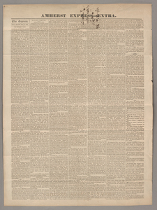 Amherst express, extra, 1858 May 21