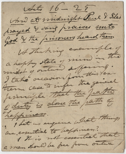 Edward Hitchcock sermon notes, 1832 October 11