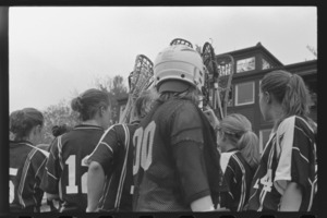 Photographs of the lacrosse team after a game, 1999 May