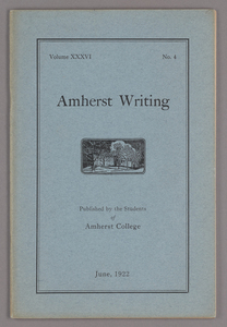 Amherst writing, 1922 June