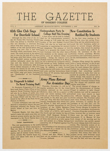 The gazette of Amherst College, 1943 November 5