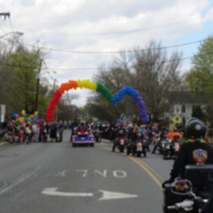 Motorcycles at Pride Parade