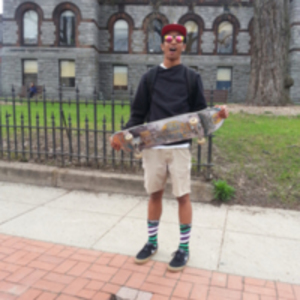 Teen with Skateboard