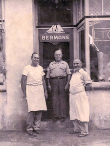 The Berman's in front of Berman's by 1949