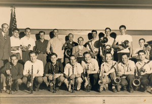 My father and uncle in the town hall band