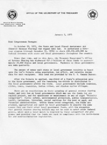 Letter from Graham W. Watt to Congressman Tsongas