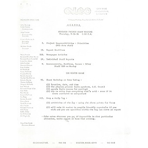 Citywide Educational Coalition research agenda project meeting, September 16, 1976.
