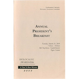 Annual President's Breakfast, 2009.