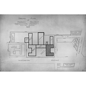 Ground plans for proposed buildings on Northeastern's campus