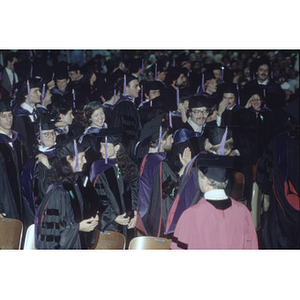 Graduates at the Law School commencement ceremony, 1981